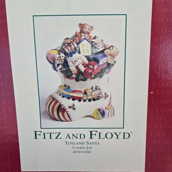 Vintage Fitz and Floyd Toyland Santa Cookie Jar - Picture 10 of 10